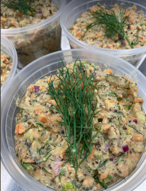 World Famous Carro-Tuna Salad - (Containers and Snack Paks)
