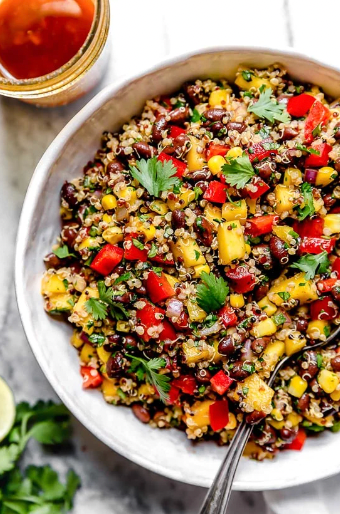 MANGO AND BLACK BEAN QUINOA SALAD