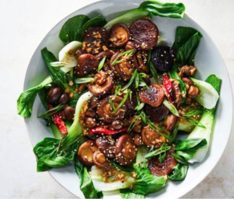 MUSHROOM MEDLEY WITH BOK CHOY