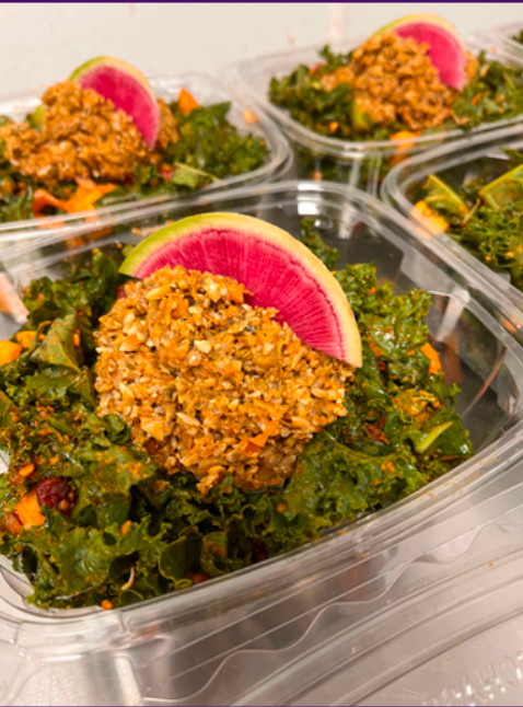KICK ASS KALE SALAD WITH SUNSEED PATE