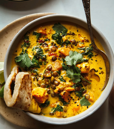 COCONUT STEW W/ LENTILS & GREENS