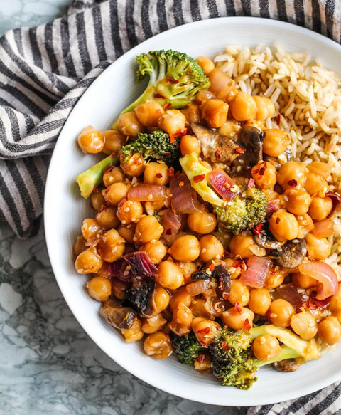 ORANGE CHICKPEAS STIR FRY