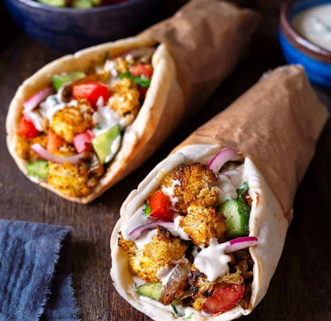 CAULIFLOWER SHAWARMA WRAPS