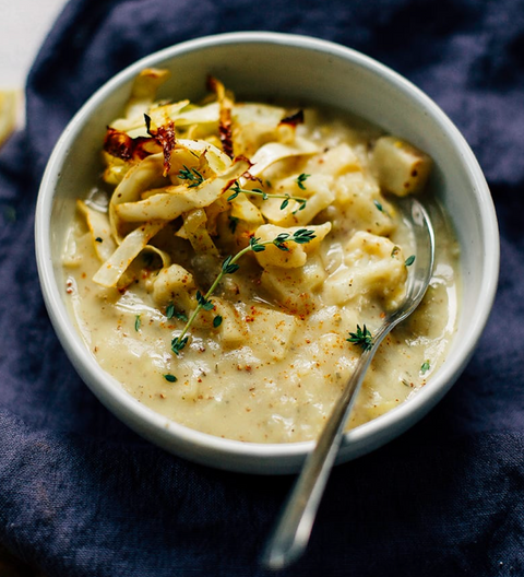 WHITE CHOWDER W/ROASTED CABBAGE
